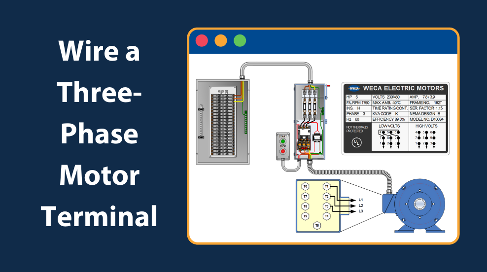 Wire 3-Phase Motor Terminals Hunt Electric